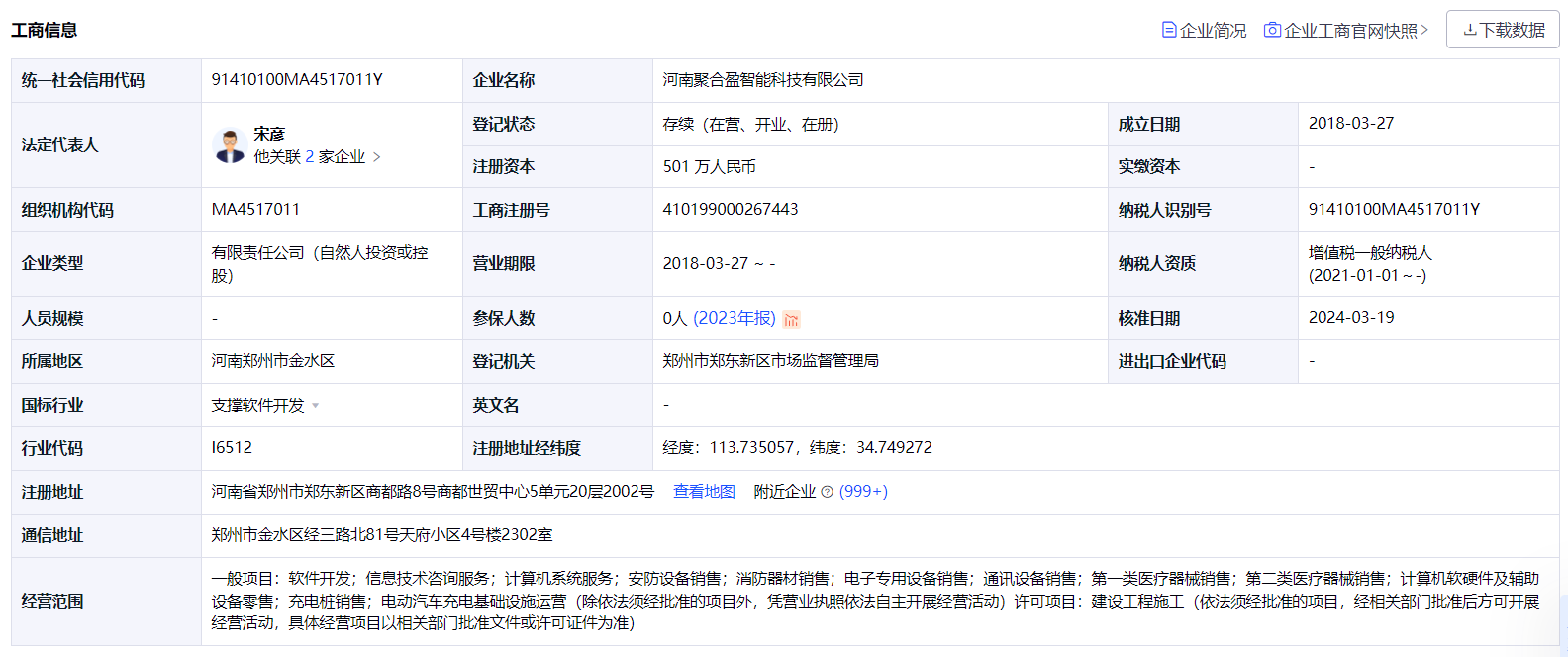 河南聚合盈智能科技完成2000万A轮融资，深耕计算机软硬件领域